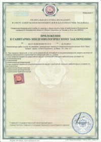 <p>Приложение к санитарно-эпидемиологи&shy;ческому заключению</p>